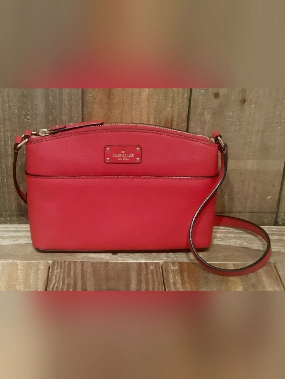 kate spade New York Red Leather Crossbody Bag